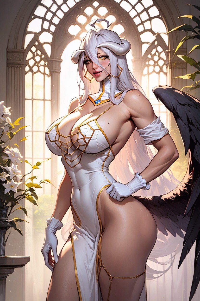 Fit, Massive Tits, Albedo Hentai AI Porn