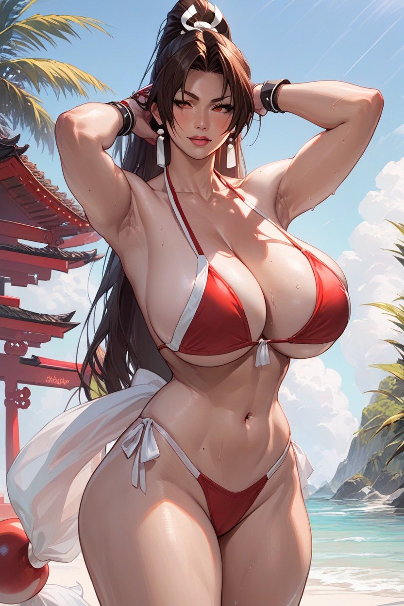 Massive Tits, Mai Shiranui, BikiniHentai IA