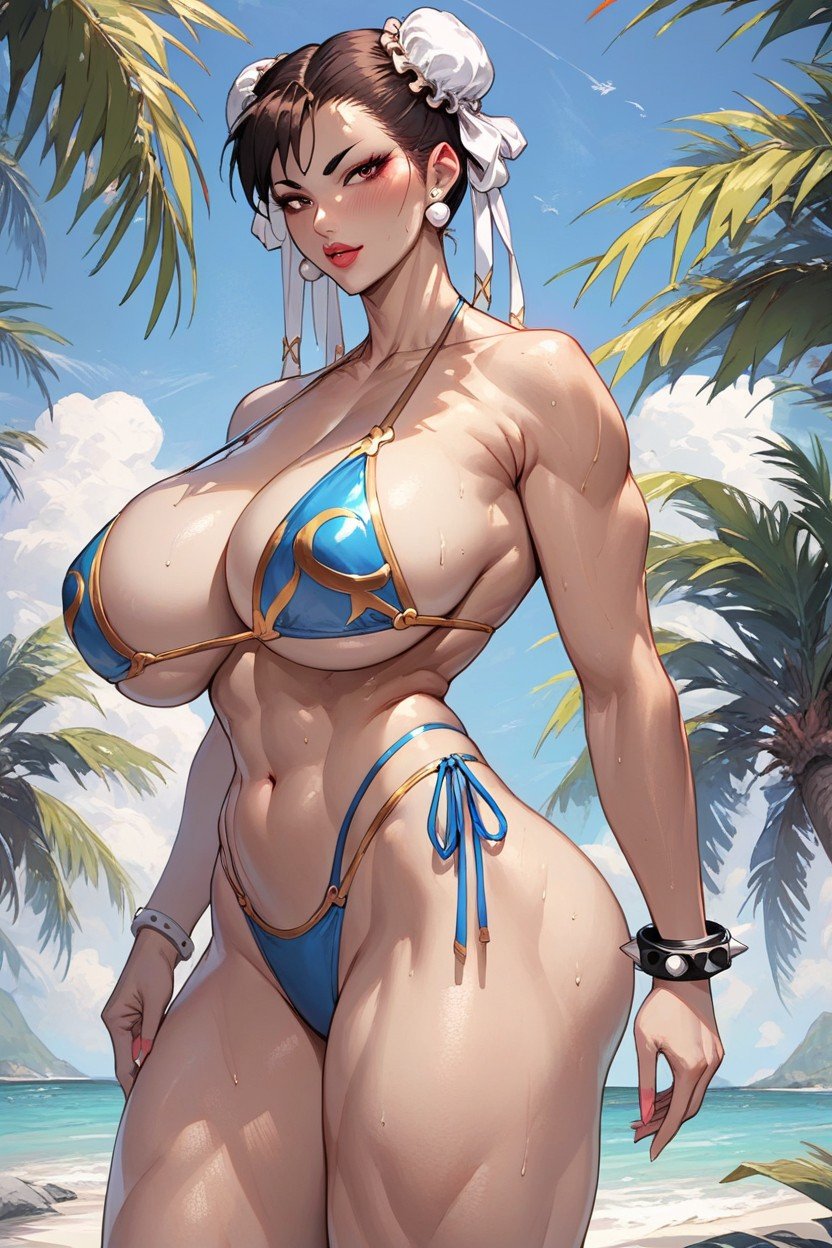 Massive Tits, Chun Li, BikiniニューハーフAIポルノ