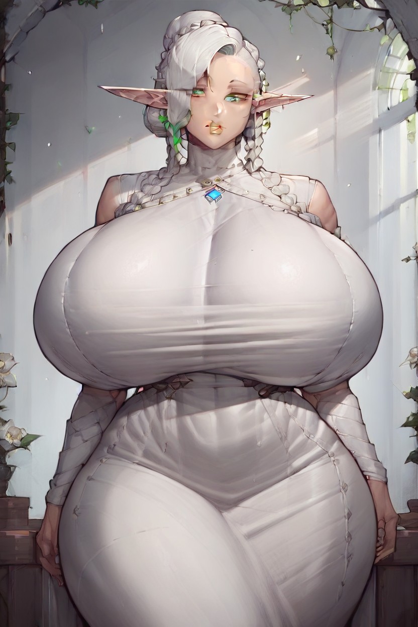 Massive Ass, Beautiful Woman, Hair Bangs Yellow Hentai AI Porn