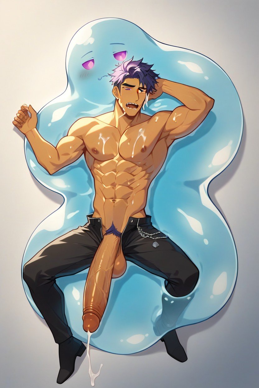 Slime Person, Slime Splashing, Gay Sex AI Gay Porn