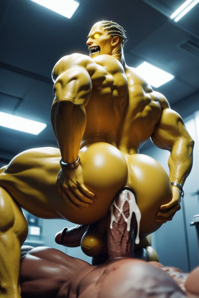 Penis In Anus, Hands Squeezing Ass, Parasite Tentacle Hair Surrounding Everything Porno IA Gay