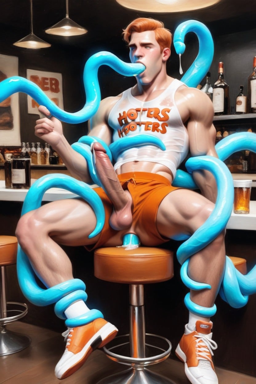 Creampie, Legs Spread, Ginger Hair Porno IA Gay