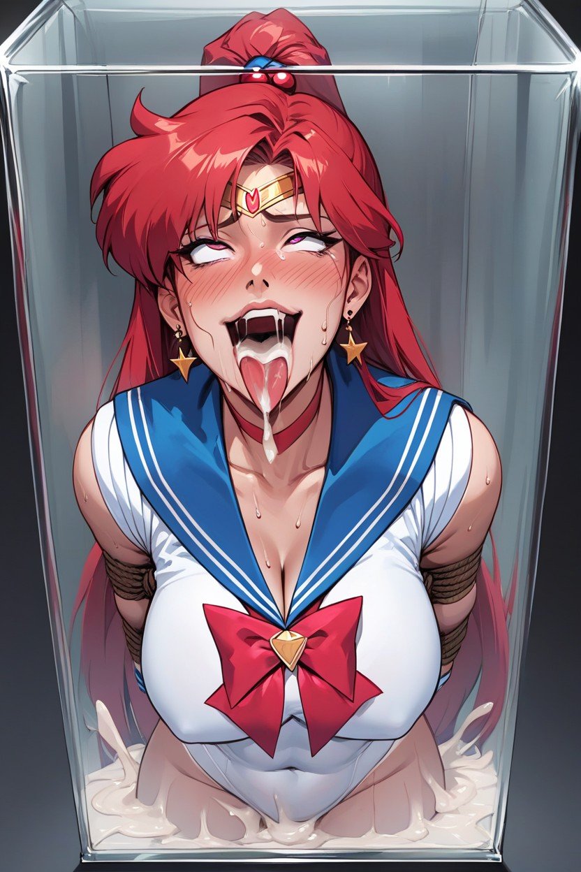 Red Hair, Used As Public Fuck Toy, Sailor MarsニューハーフAIポルノ