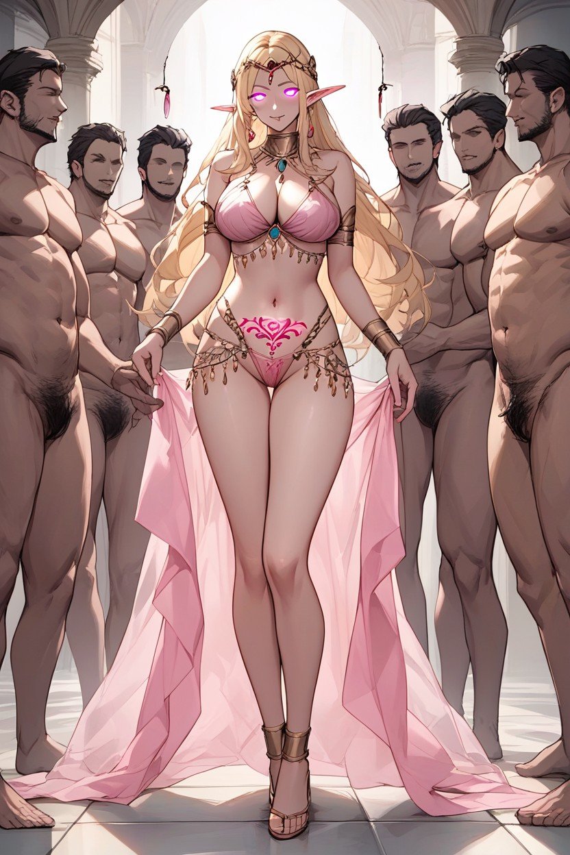 Blonde Elf In Pink Lingerie쉬메일 AI 포르노