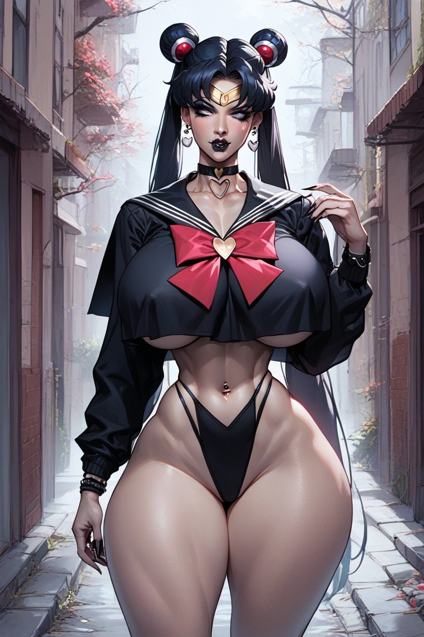 Goth, G-string, Sailor Moon쉬메일 AI 포르노