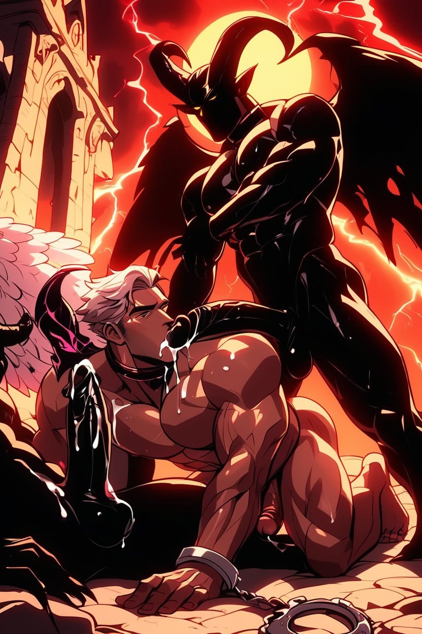 Demon, Pink Angel Wings, Build Porno gay IA