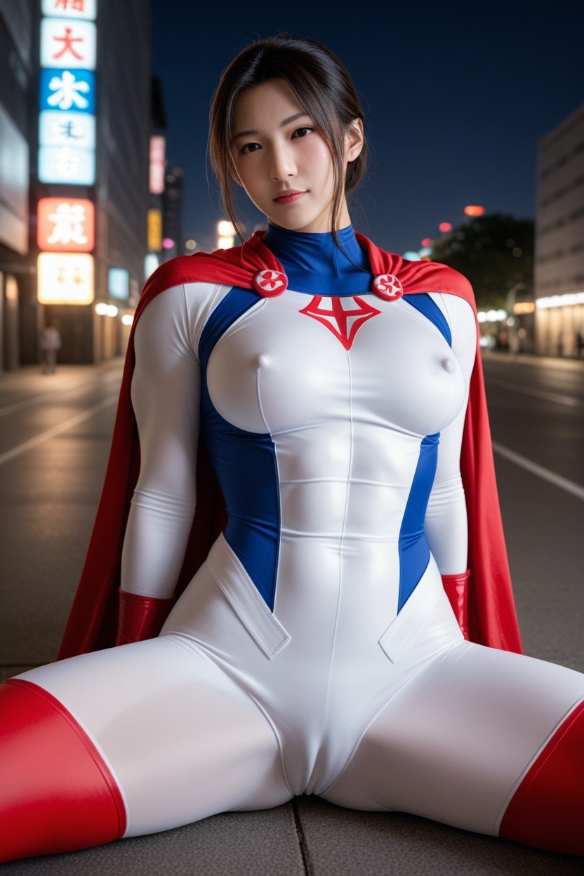 Japanese Tokusatsu Heroine, Eighteen, Erect NipplesファーリーAIポルノ