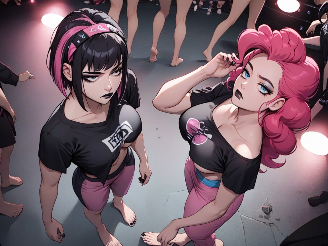 Dark Lipstick, Pinkie Pie From Equestria Women, Black EyelashesPorno IA transsexuelle