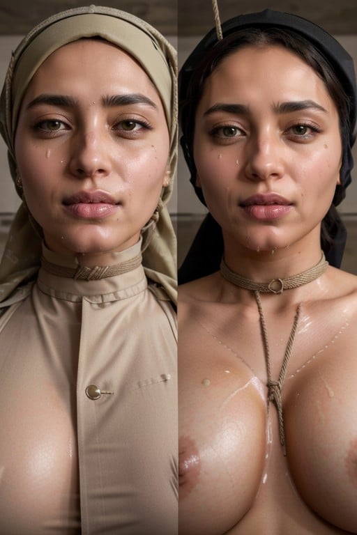 Ripped Hijab, Egyptian, Impossible Fit Travesti IA Pornô