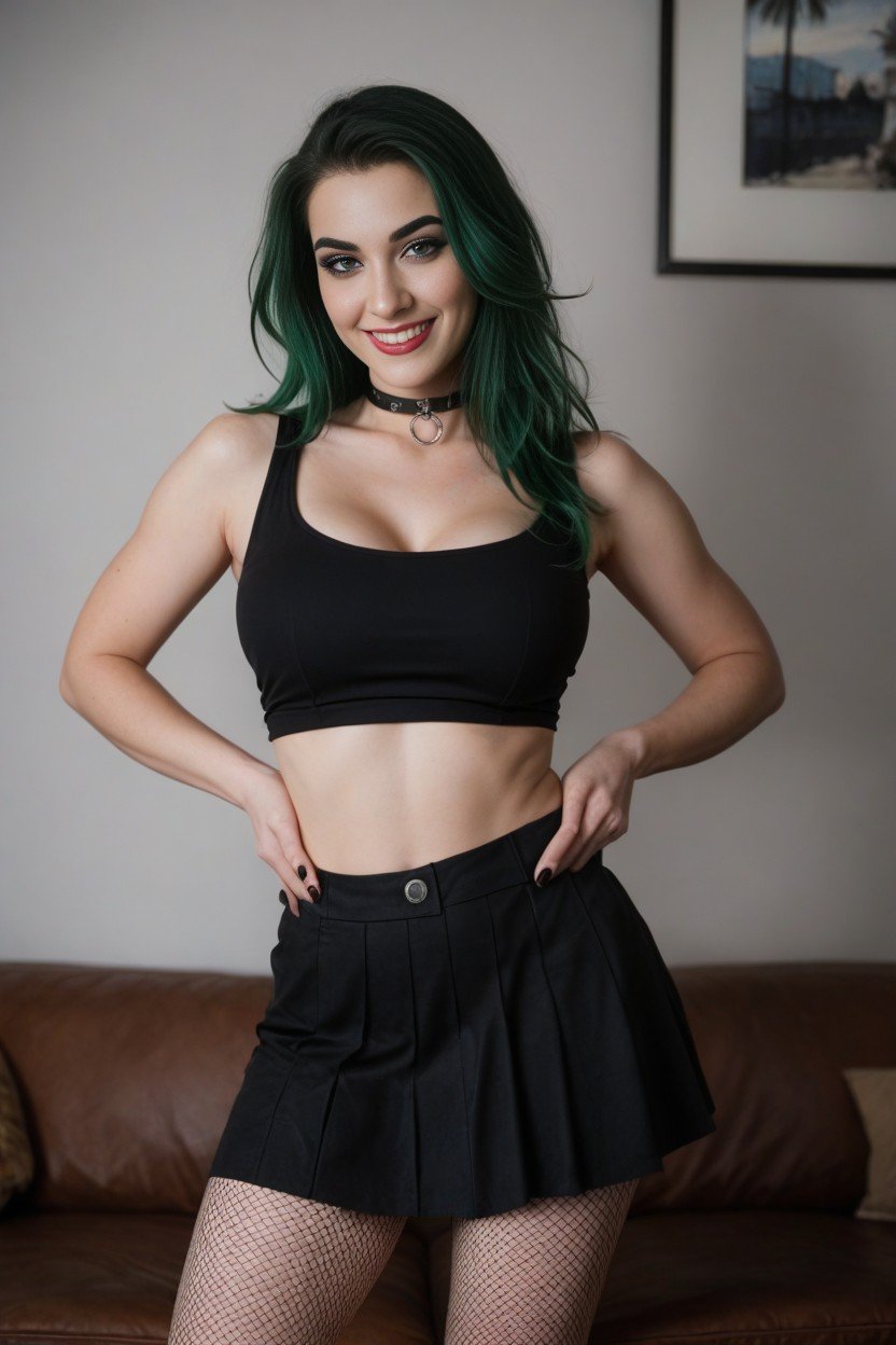 Emo Girlfriend Smiling At Viewer Travesti IA Pornô