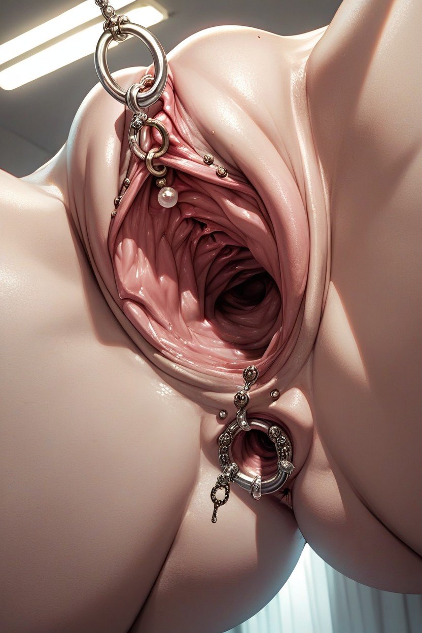 Slimy Vagina, Labia Rings, Labia Piercing人妖AI色情