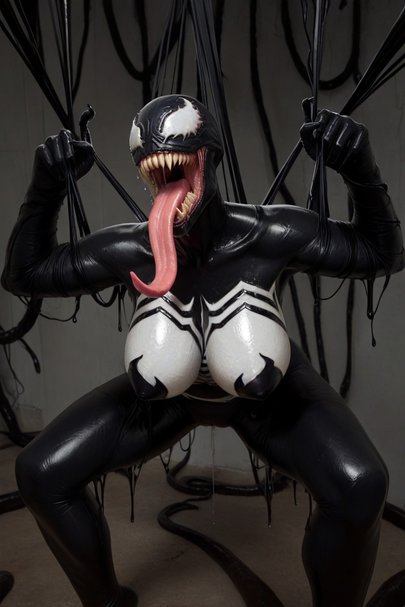 Pear Shaped, Impossibly Long Tongue, Gwen Stacy As Female Venom AI Porn