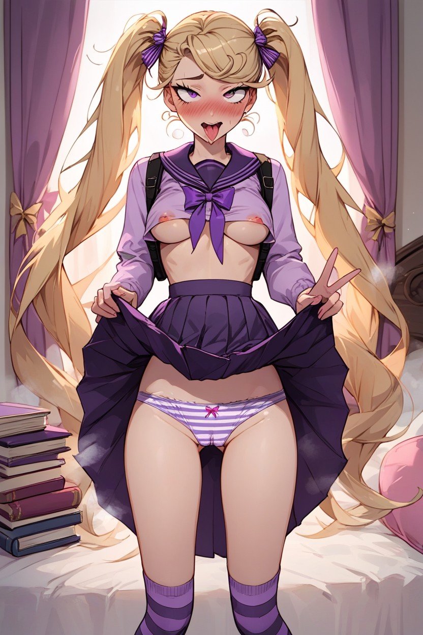 Purple Sailor Uniform, Pigtails, Purple BackpackPorno shemale IA