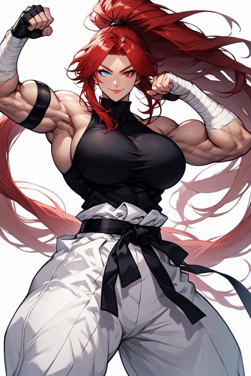 Wide Shoulders, Red Hair, Gigantic Forearms人妖AI色情