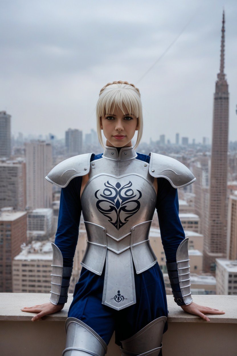 Feminine, Flawless Face, On The Roof Of A SkyscraperAI獸人黃片