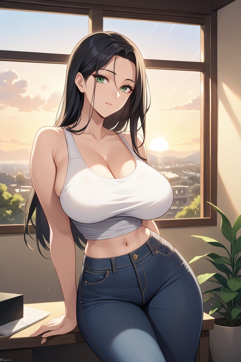 Soft Shadow, Round Breasts, 18+ Hentai AI Porn