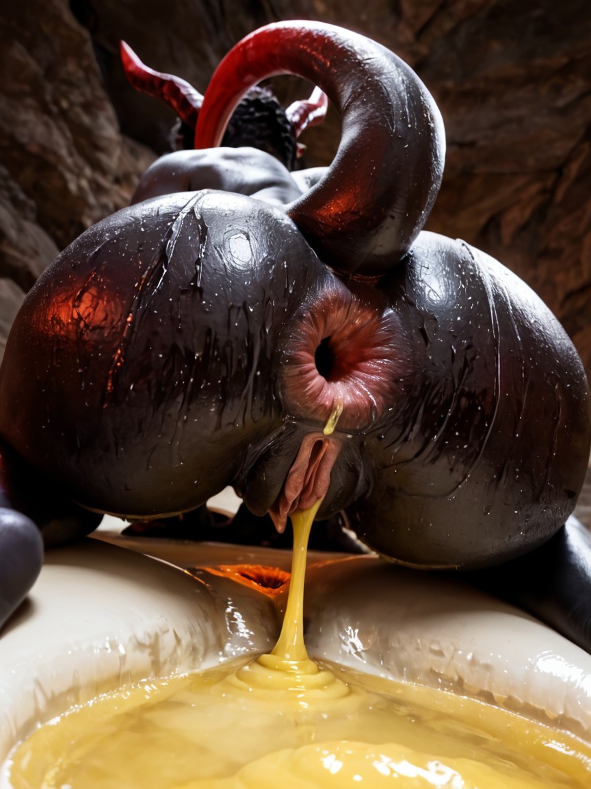 Black Pale Skin, Ultra Realistic, Dark Glowing Wet Cave AI Porn