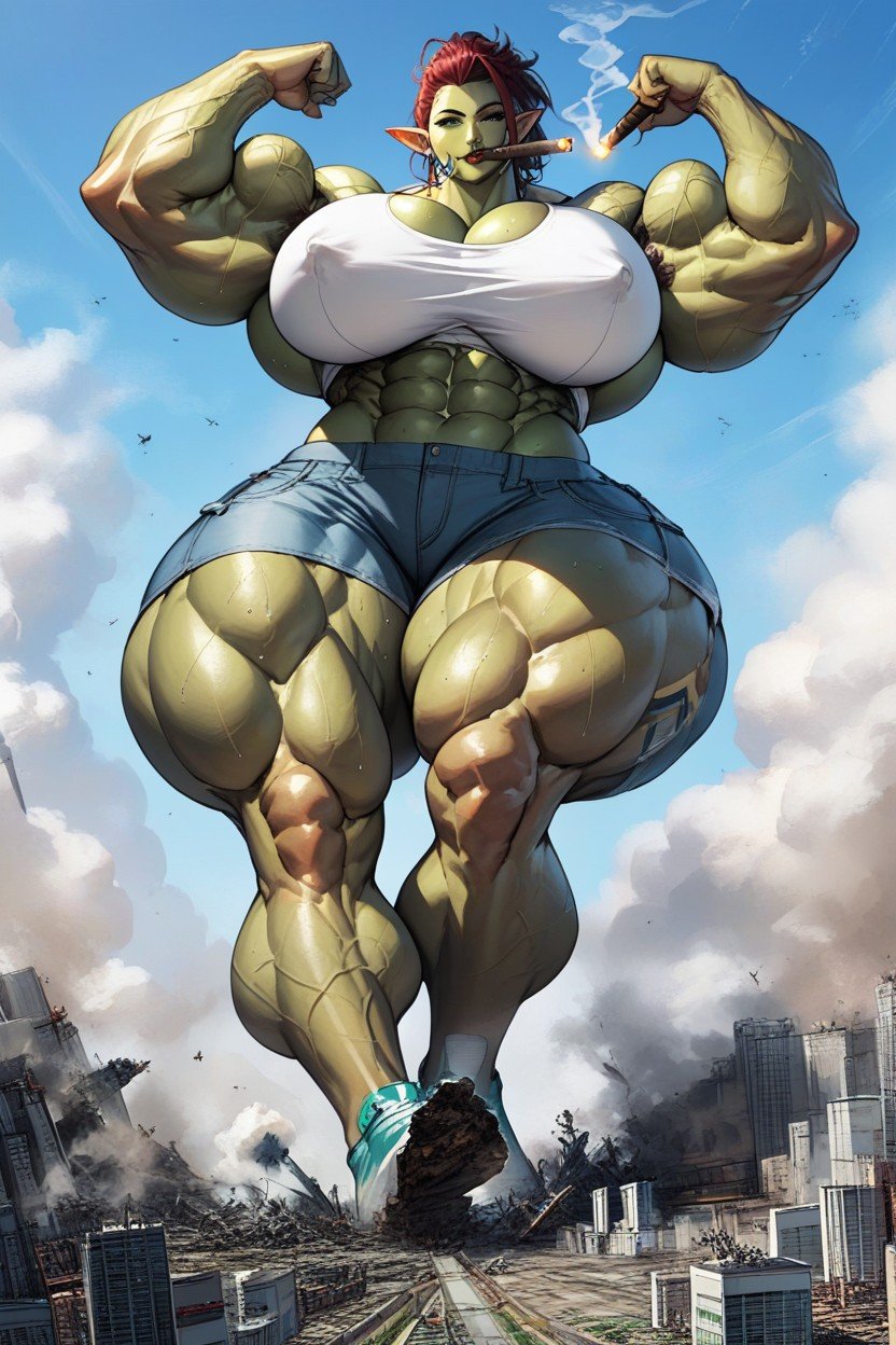 Hyper Muscle, Macro, Breast ExpansionニューハーフAIポルノ