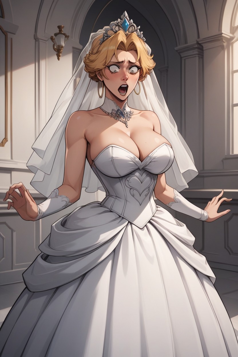 Large Breasts, Mouth Agape, Orgasm AI Porn