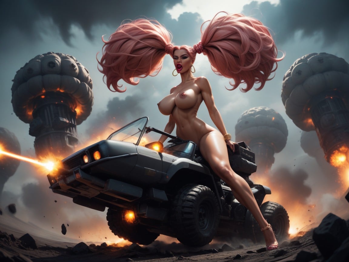 Big Pigtails, Riding, Nuclear Explosions Furry AI Porn