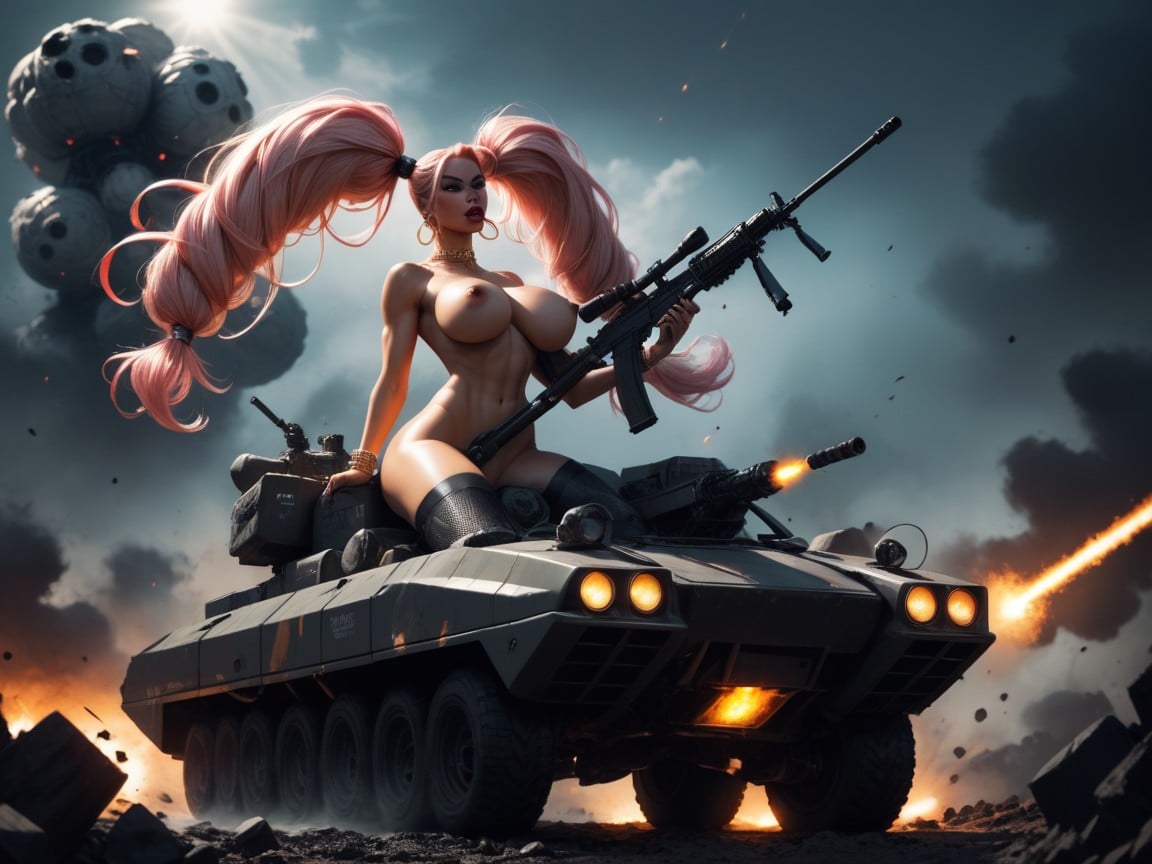 Machine Gun Turrent, Big Pigtails, Bimbo Транссексуалы AI порно