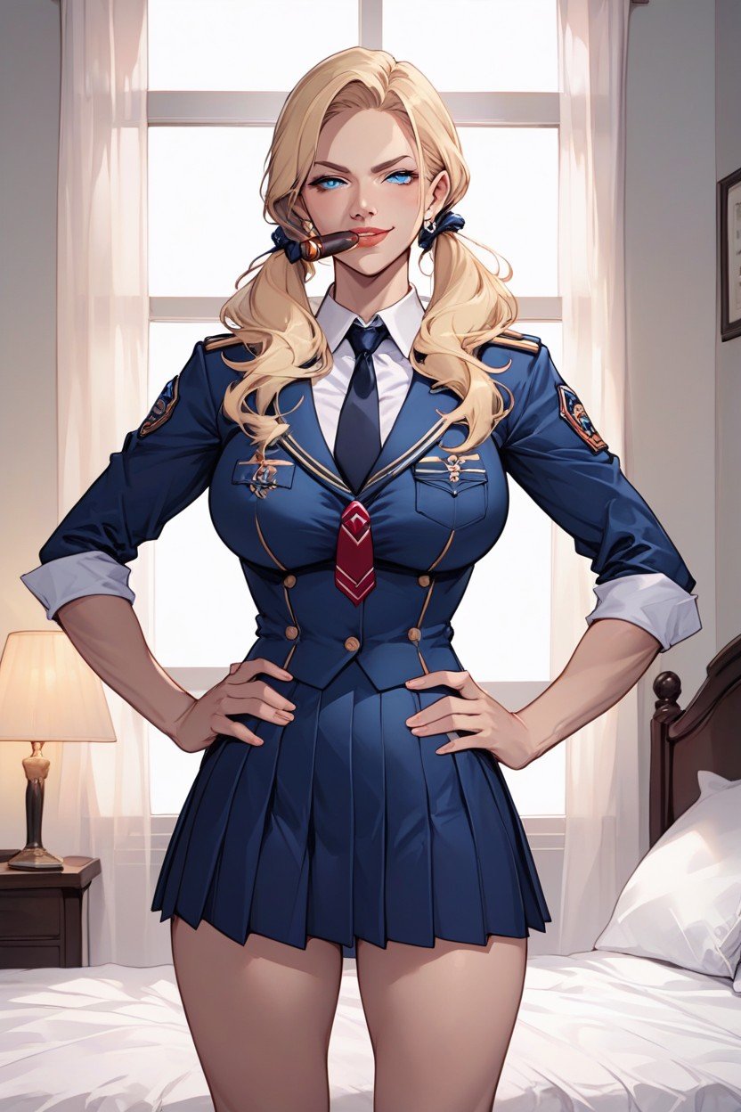 Blue Eyes, Smug Look, 蓝色眼睛人妖AI色情