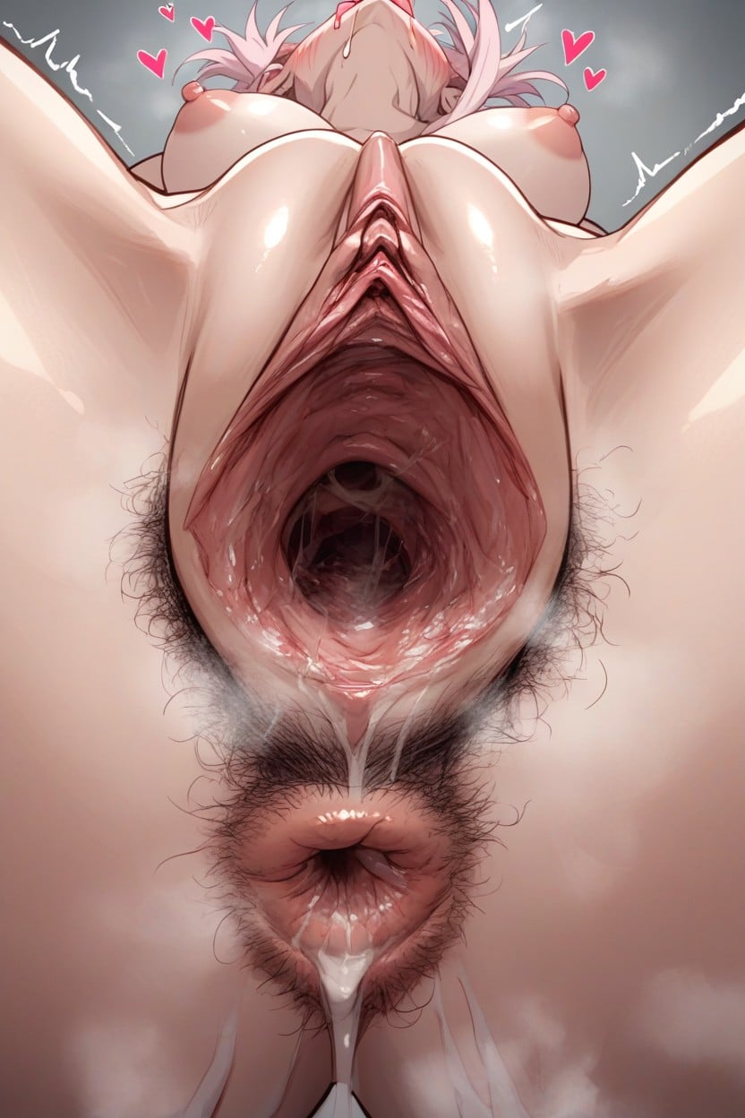 Front View, Huge Dirty Asshole, Asshole Hair Hentai AI Porn