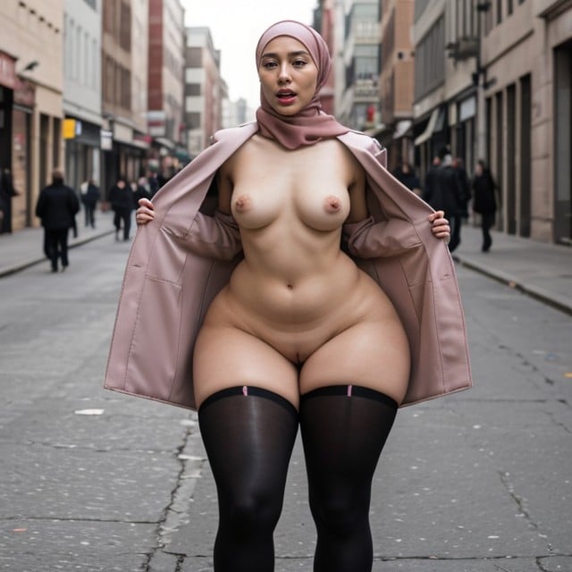 乳房扩张, Hijab, 紧身裤人妖AI色情