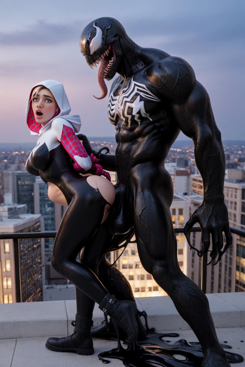 Face Down, Bimbo, Rooftop AI Porn