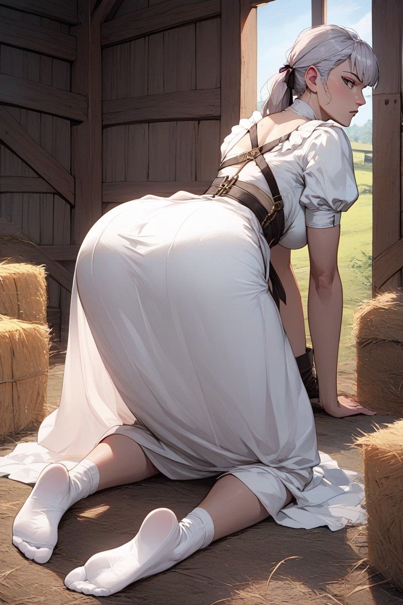 Dress Hugging Ass, Wide Hips, Tired헨타이 AI 포르노