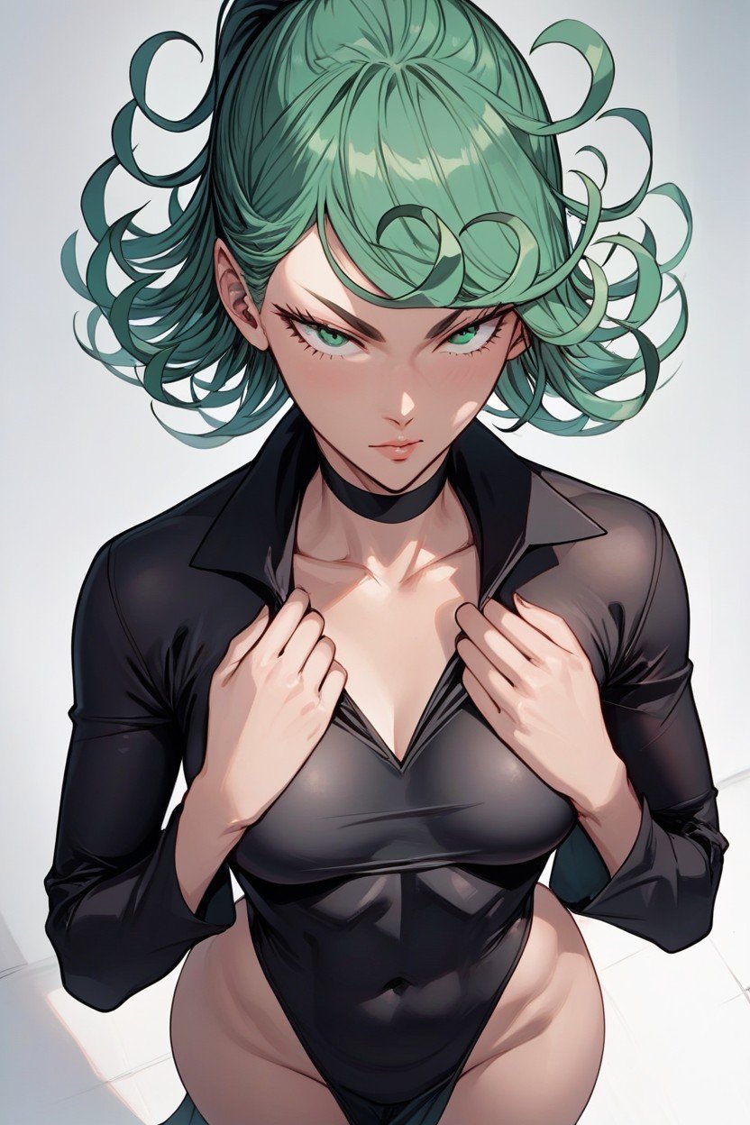 몸에 딱 맞는 옷, 서 있기, Tatsumaki One Punch Man쉬메일 AI 포르노