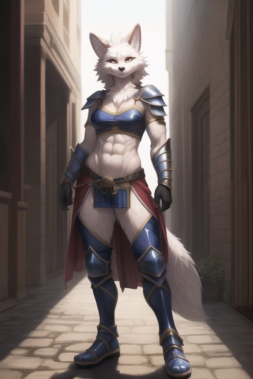 Standing, Gladiator, Fit Furry AI Porn