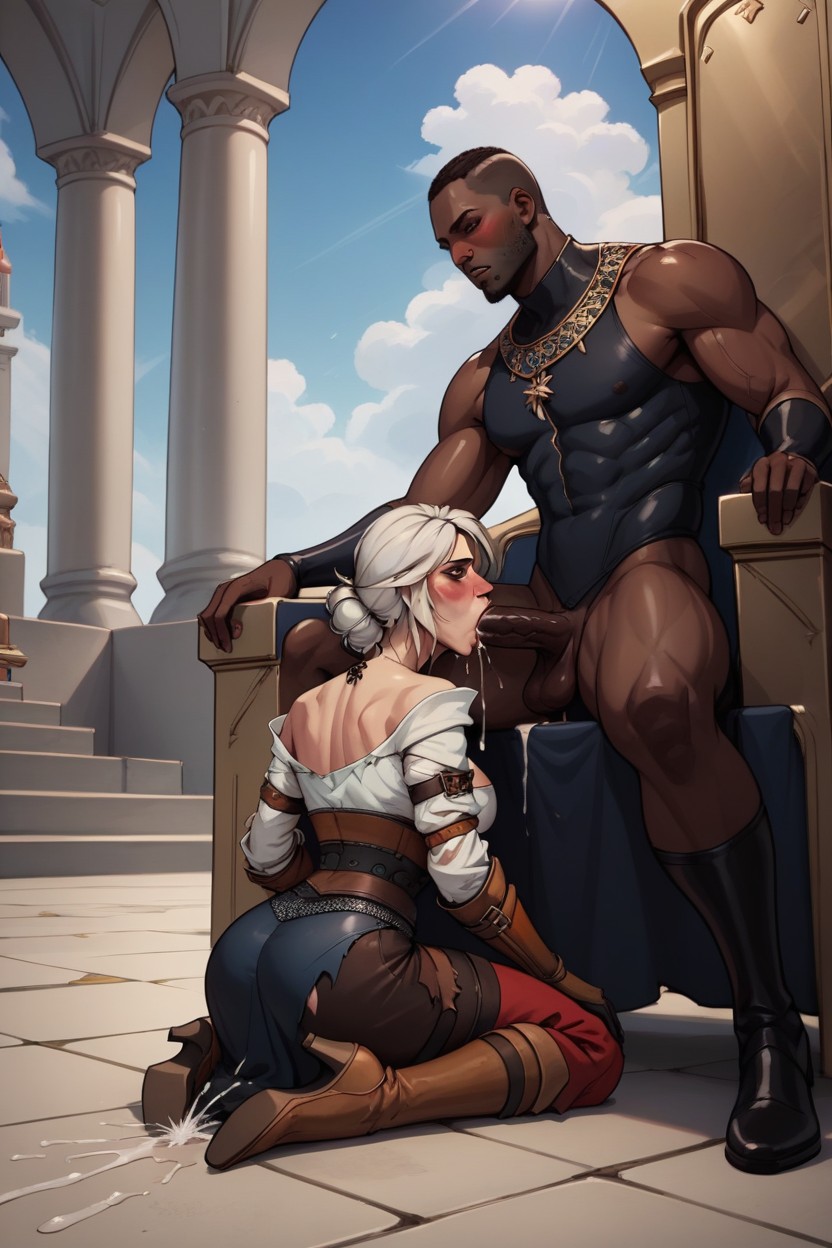 Blushing, Palace, Public Hentai AI Porn