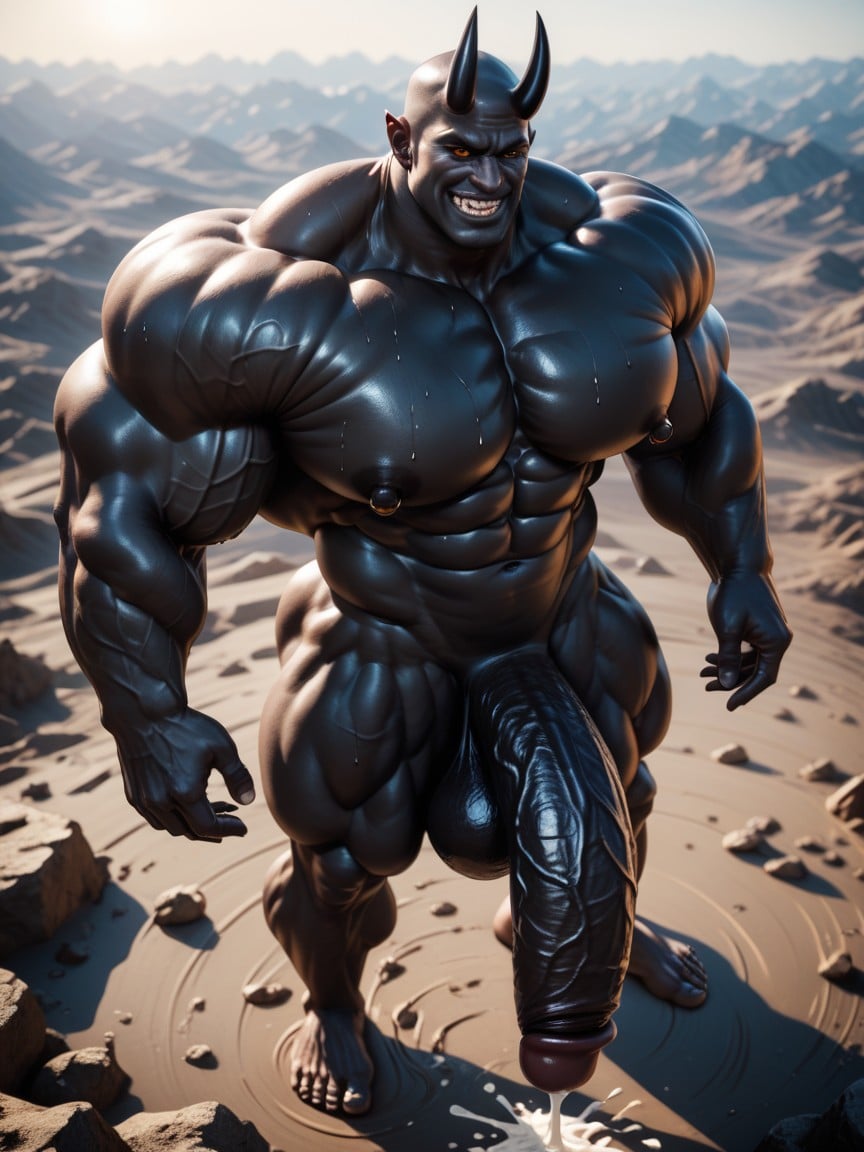 Huge Muscle, Giant, Tall AI Gay Porn