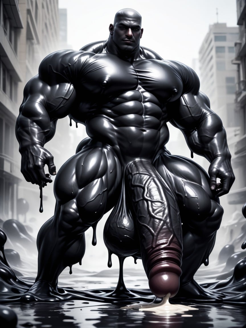 Wide, Muscular Body, Erect Penis ゲイAIポルノ