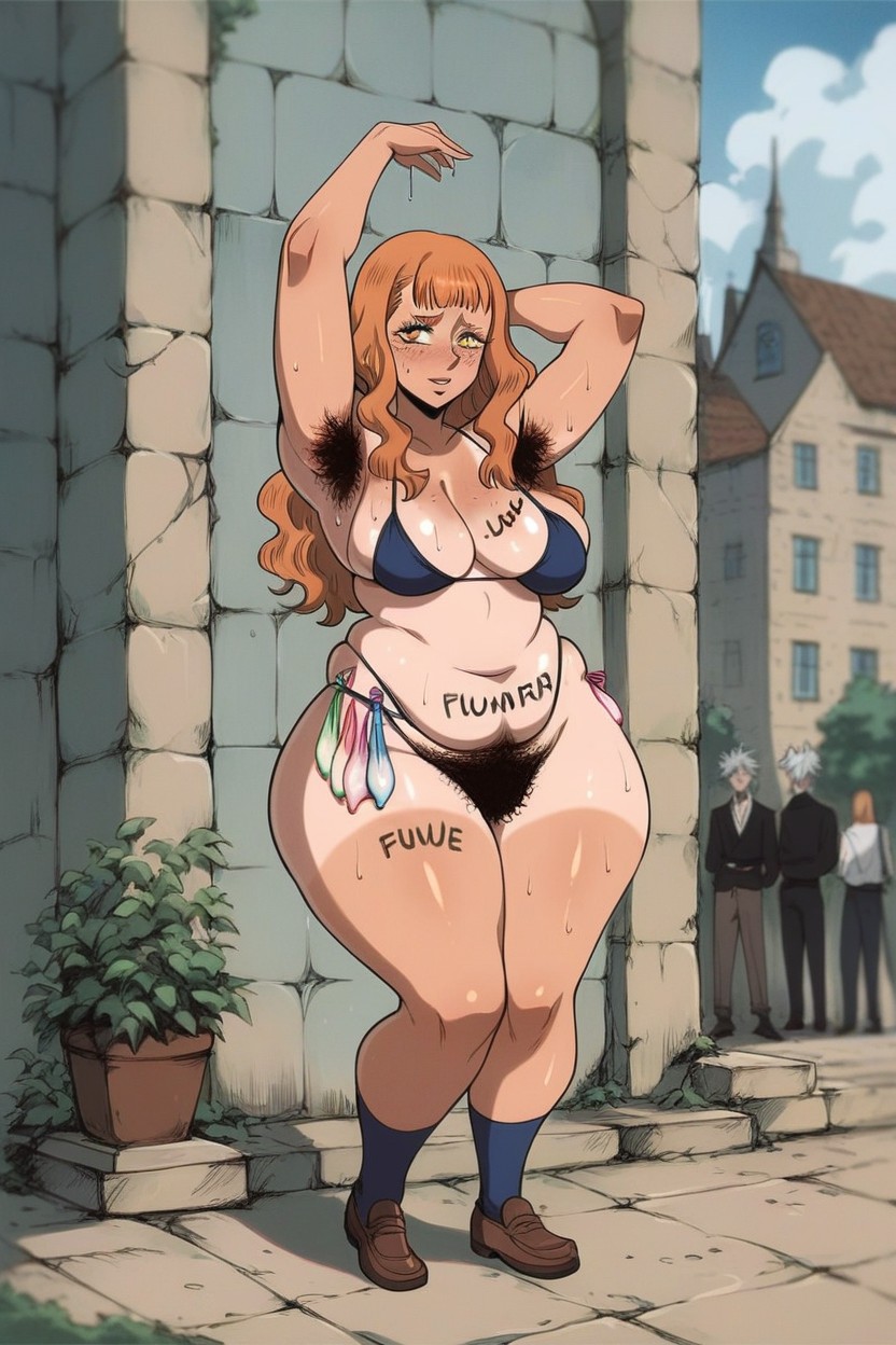 Chubby, Ginger, Pubic Hair Hentai AI Porn