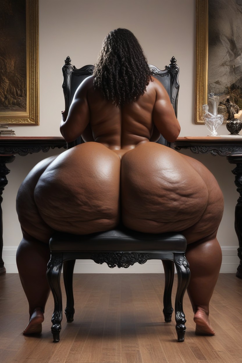 Black Lipstick, Naked, Fat Ass AI Porn