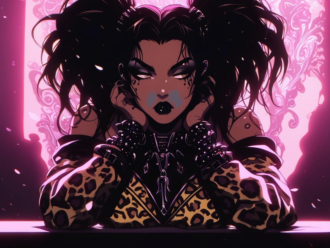 Dark Skin Brown, Tight Breasts, Saturated Colors Hentai AI Porn