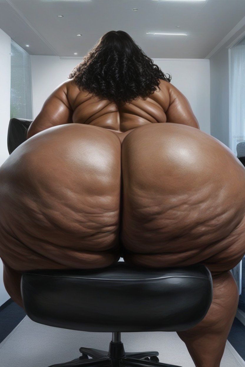 Ass Triple Width Of Shoulders, Extremely Wide Hips, Booty Cheeks Extremely Huge AI Porn