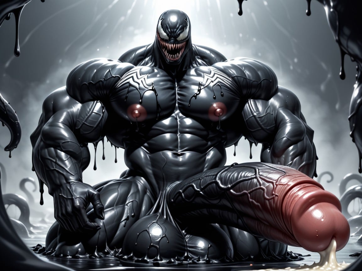 Wide Hips, Hyper Penis, Black Tentacles Porno IA Gay
