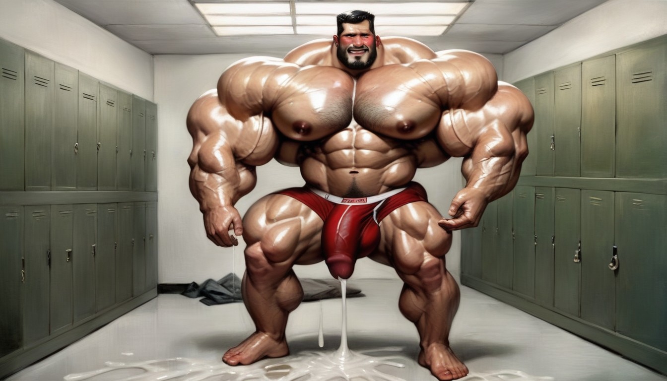 Cum Blast, Giant, Bodybuilder AI Gay Porn