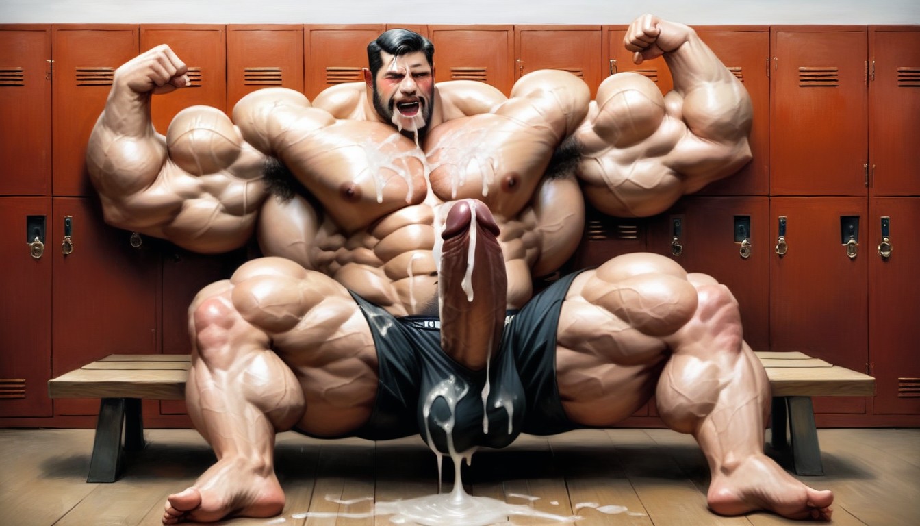 Massive Chest, Massive Shoulders, Giant AI Gay Porn