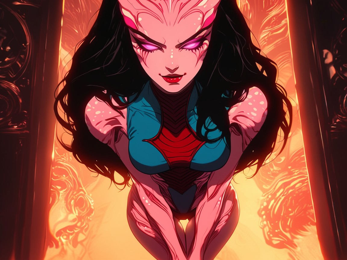 Smug, Low Breast Length, Saturated Colors Hentai AI Porn