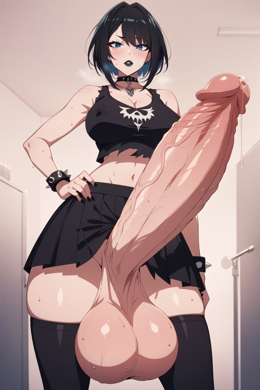 Cock And Balls Covered In Sweat, Moist Cock, Penis Is Too Gigantic Shemale AI Porn