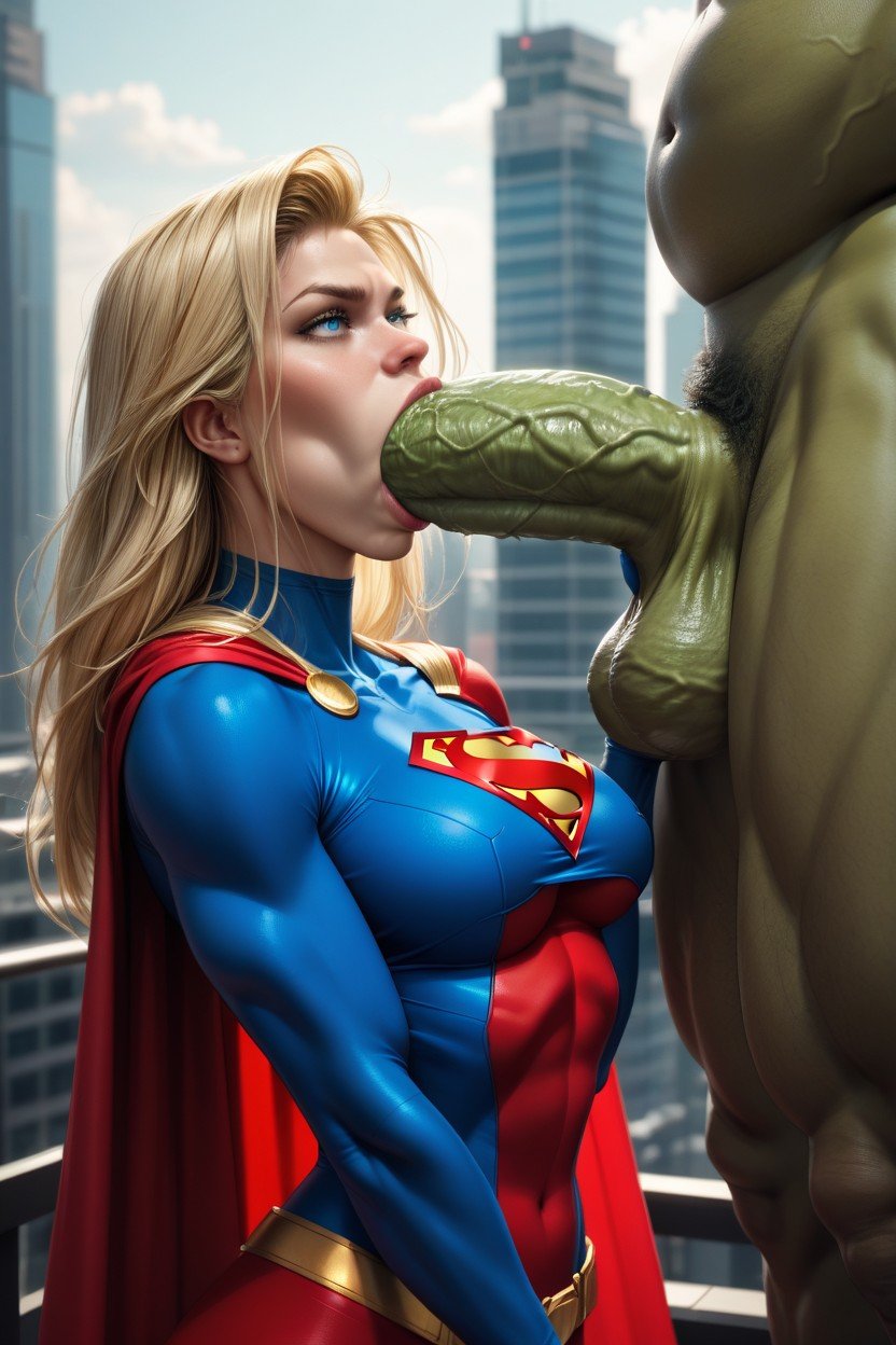 Microchest, Blonde Hair, The Hulk Транссексуалы AI порно