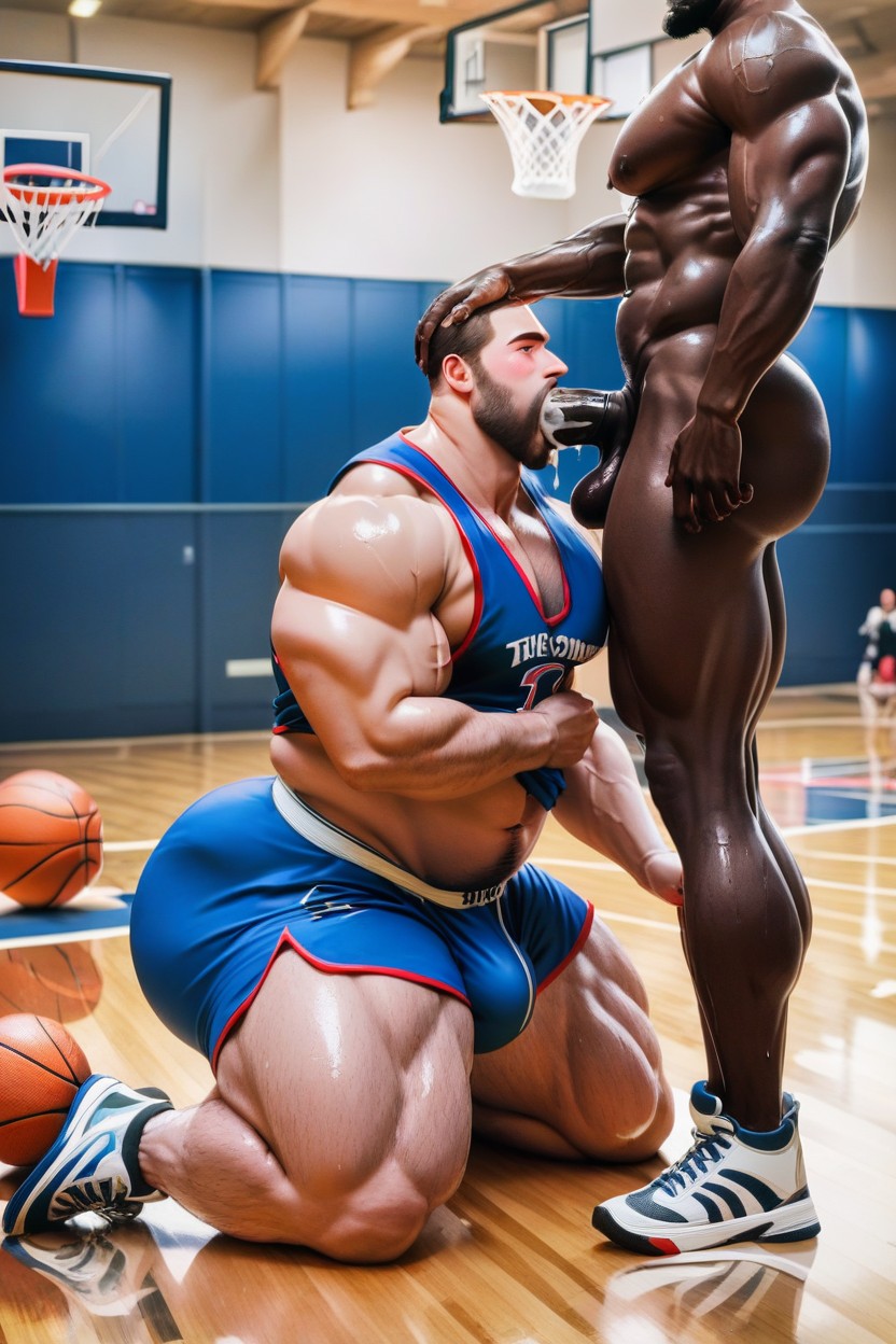 Wet Cock, 근육질 체형, Obese 게이 AI 포르노