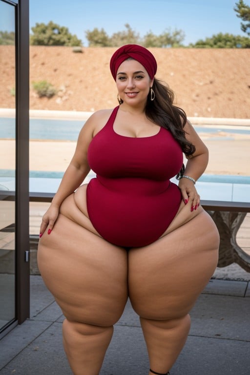 Sicilian, Wide Hyper Massive Ass, Wide Bearing Hips Shemale AI Porn