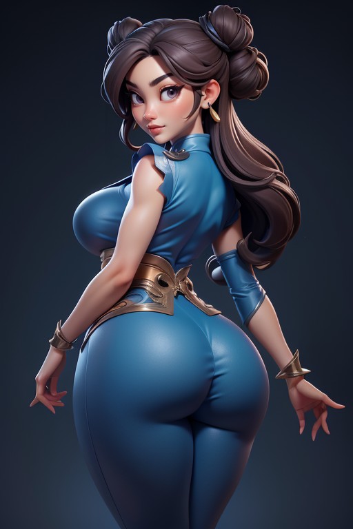 Large Breasts, Brown Hair, Chinese Hanfu Shirt AI Porn