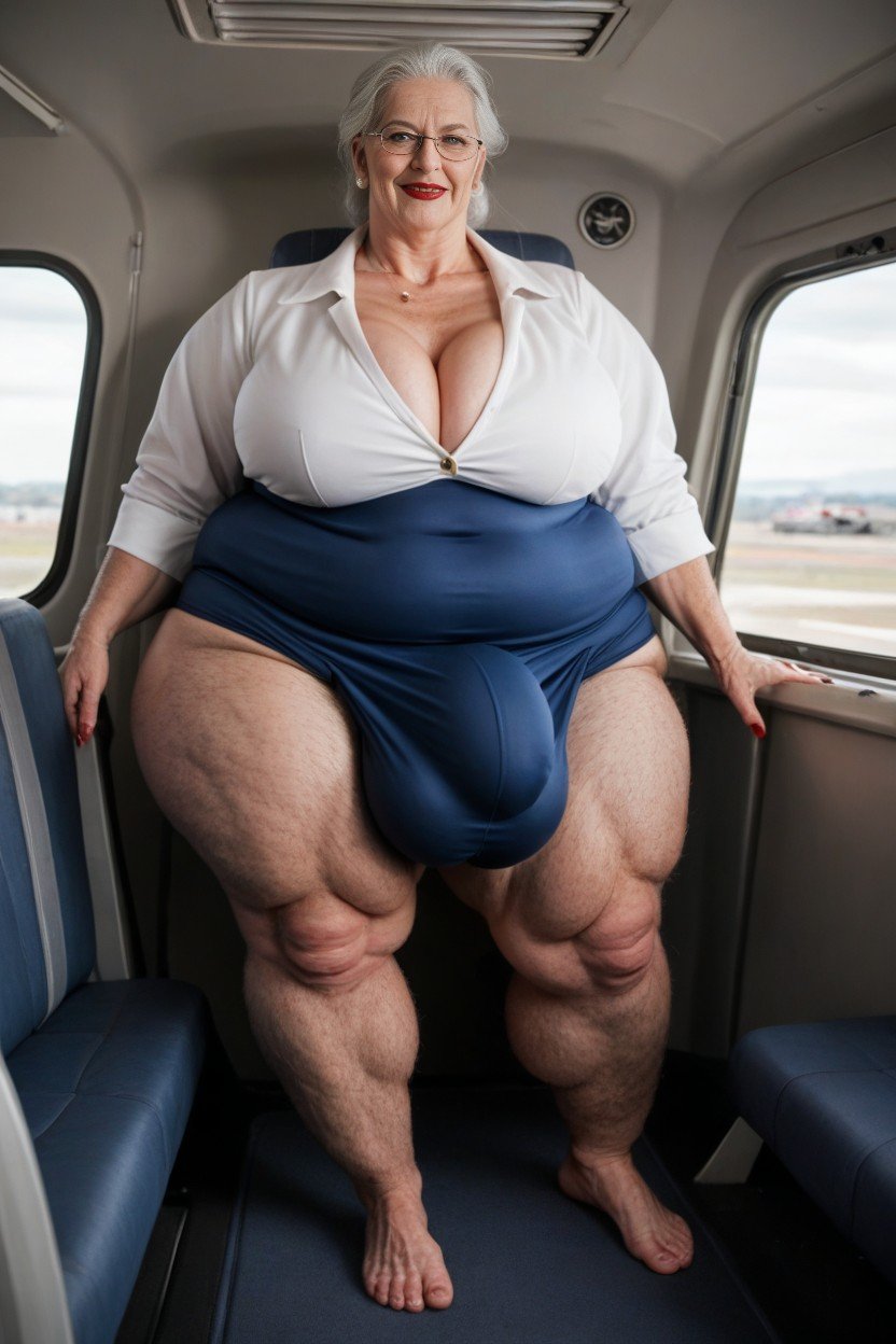 Giant Futa, Flight Attendant, ObesePorno shemale IA